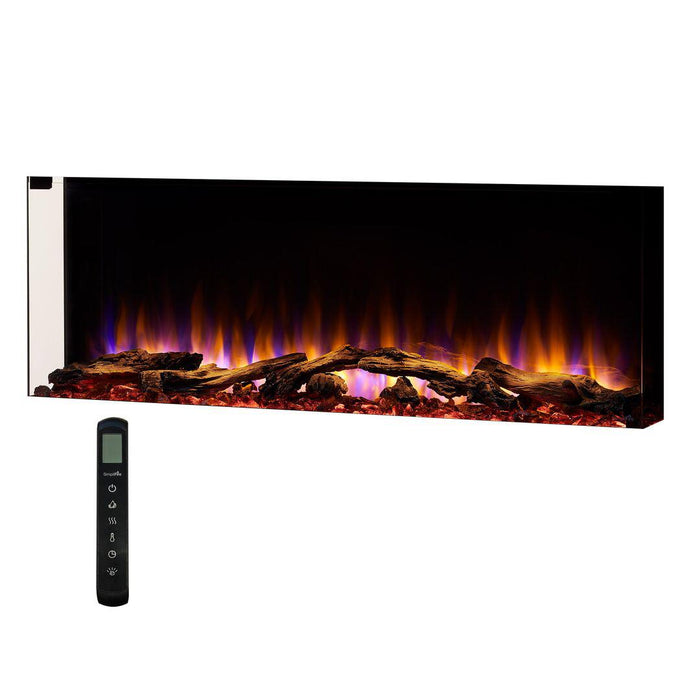 SimpliFire Scion Trinity 55" 3-Sided Linear Electric Built-In Fireplace