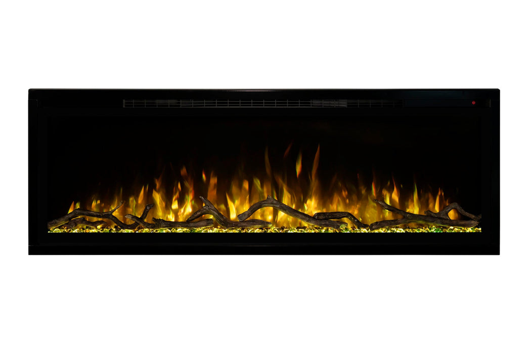 Modern Flames Allwood Fireplace Media Wall in Driftwood Gray | 60'' Spectrum Electric Fireplace