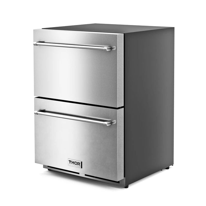 Thor Kitchen 24-Inch Indoor Outdoor Freezer Drawer in Stainless Steel (TRZ24U)