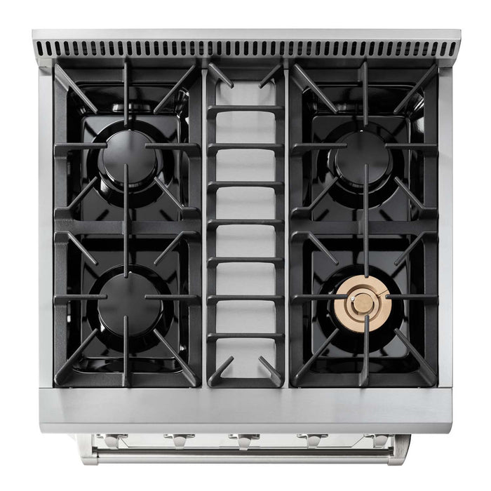 Thor Kitchen 30 in. 4.2 cu. ft. Professional Propane Gas Range in Stainless Steel, HRG3080ULP