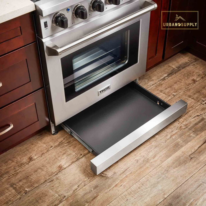 Thor Kitchen 36-Inch 6.0 Cu. Ft Single Oven Professional Gas Range in Stainless Steel (LRG3601U)