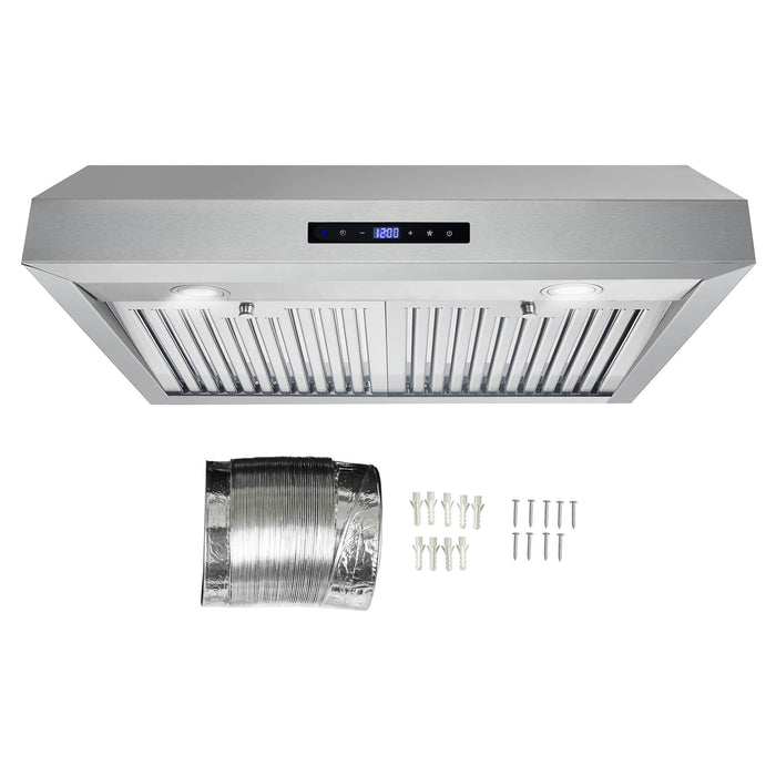 Cosmo 30-Inch 380 CFM Ducted Under Cabinet Range Hood in Stainless Steel (UMC30)