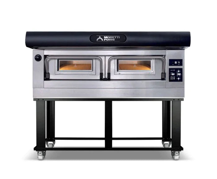 AMPTO Electric Pizza Oven P120 49'' x 26'' x 7'' (Chamber) 208/240/60/3 - 1 Deck with tray guide base - P120E A1