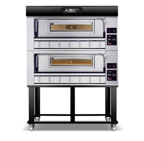 AMPTO Gas Pizza Oven P110G 44'' x 29'' x 7'' (Chamber) - 2 Decks - P110G A2