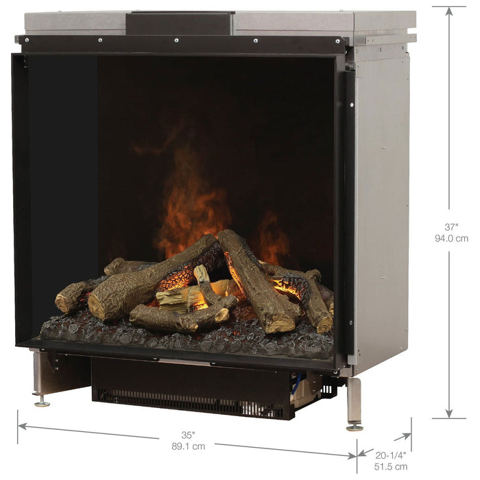 Faber e-MatriX 35" Singled-Sided Built-in Electric Firebox | FEF3226L1