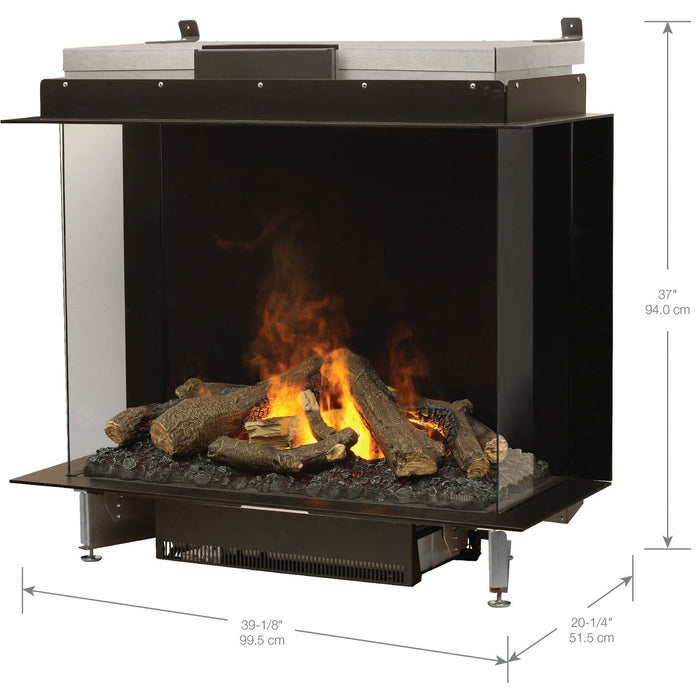 Faber e-MatriX 39" Three-Sided Built-in Electric Firebox | FEF3226L3