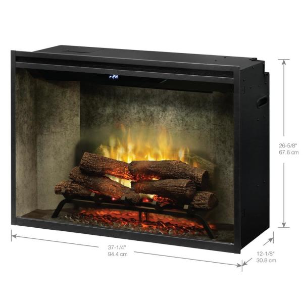 Dimplex Revillusion 36-Inch Built-In Electric Fireplace Insert Weathered Concrete (RBF36WC)