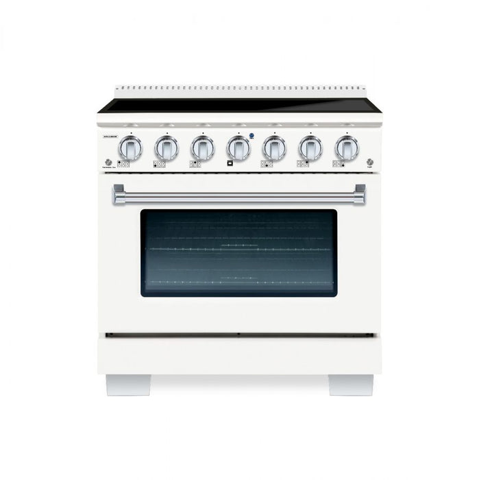 HALLMAN Bold 36-inch Induction Range with Chrome Trim - HBIR36CM