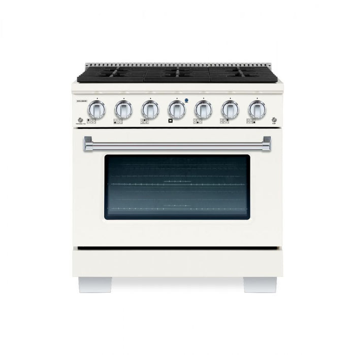 HALLMAN Bold Series 30" Gas Freestanding Range with Chrome Trim - HBRG30CM