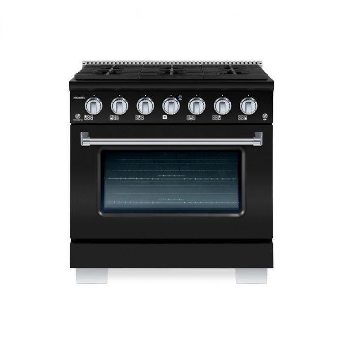 HALLMAN Bold Series 30" Gas Freestanding Range with Chrome Trim - HBRG30CM