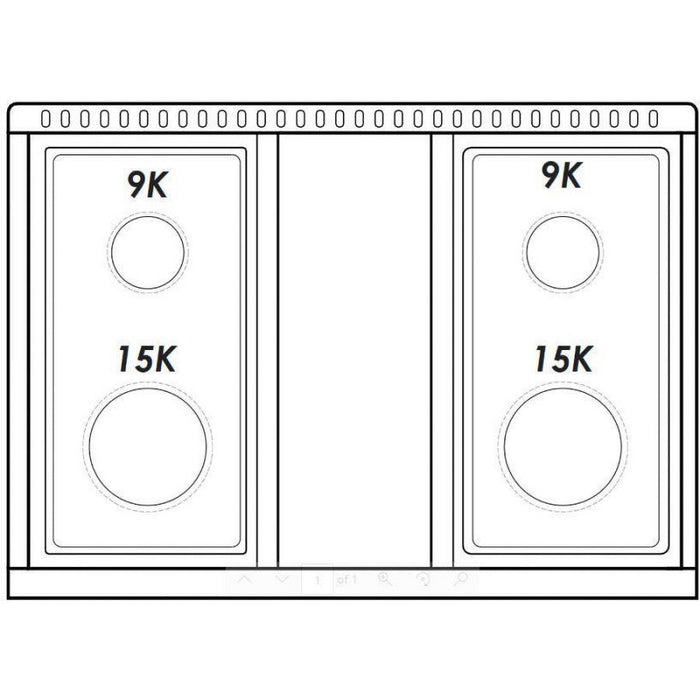 HALLMAN Bold Series 30" Gas Freestanding Range with Chrome Trim - HBRG30CM