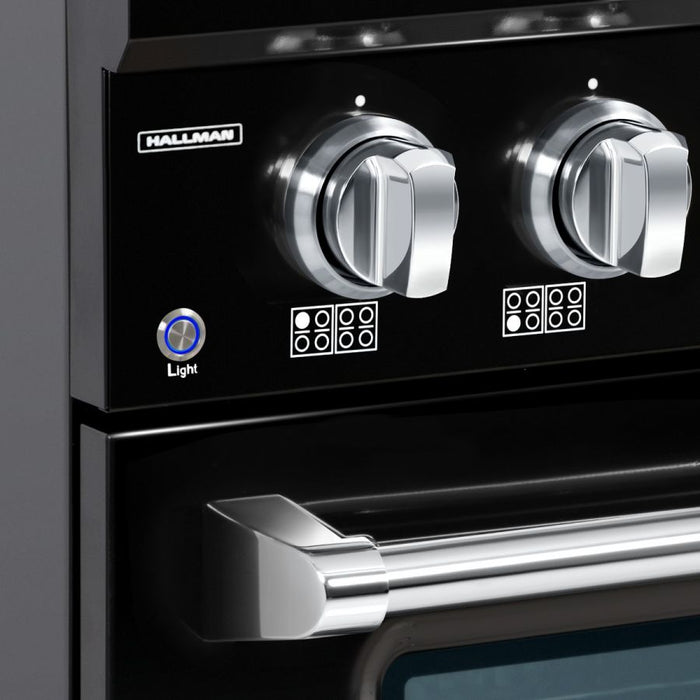 HALLMAN Bold Series 30" Gas Freestanding Range with Chrome Trim - HBRG30CM