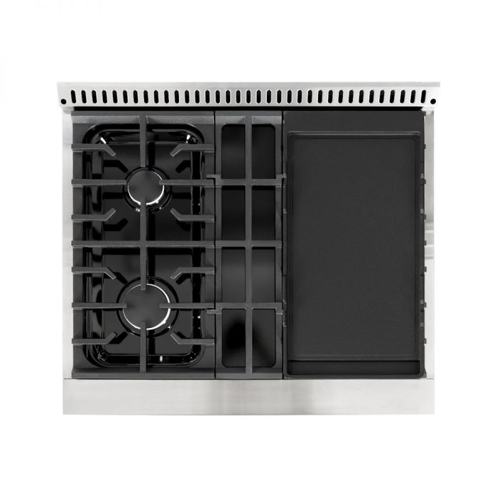 HALLMAN Bold Series 30" Gas Freestanding Range with Chrome Trim - HBRG30CM