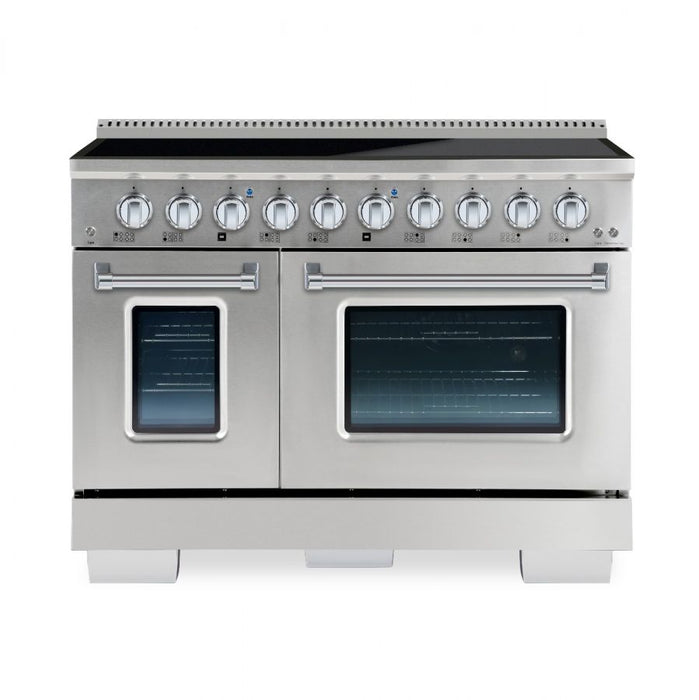 HALLMAN Bold Series 48-inch Induction Range with Chrome Trim - HBIR48CM