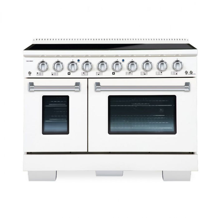 HALLMAN Bold Series 48-inch Induction Range with Chrome Trim - HBIR48CM