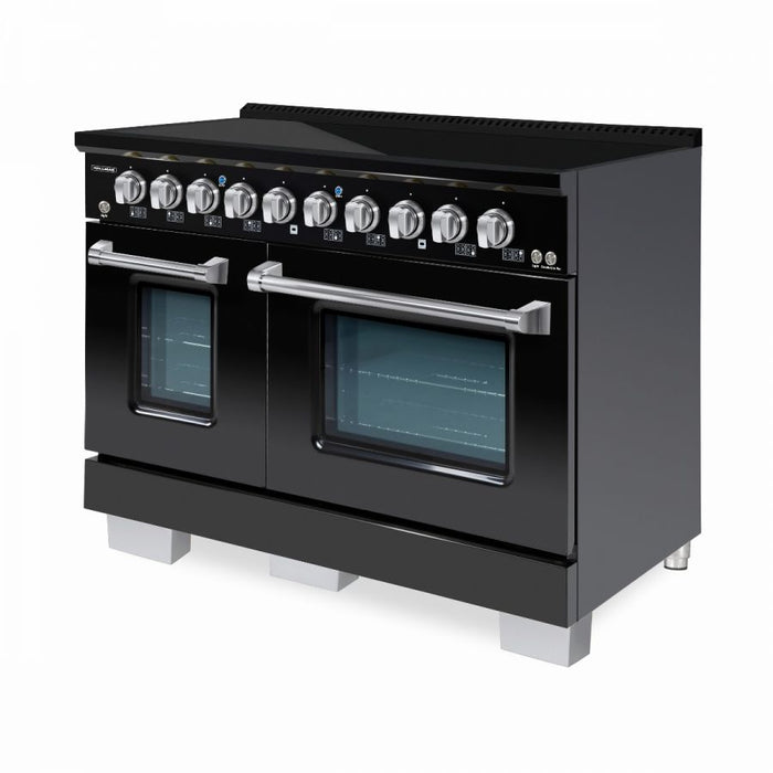 HALLMAN Bold Series 48-inch Induction Range with Chrome Trim - HBIR48CM