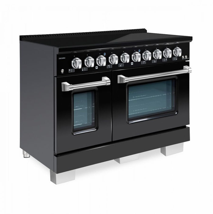 HALLMAN Bold Series 48-inch Induction Range with Chrome Trim - HBIR48CM