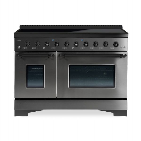 HALLMAN Classico 48-inch Induction Range with Brass Trim - HCLIR48BS