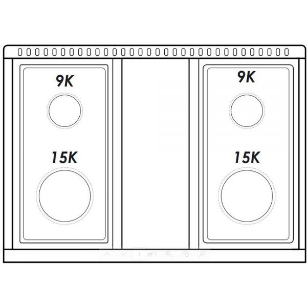 HALLMAN Classico Series 30" Dual Fuel Freestanding Range with Bronze Trim - HCLRDF30BZ