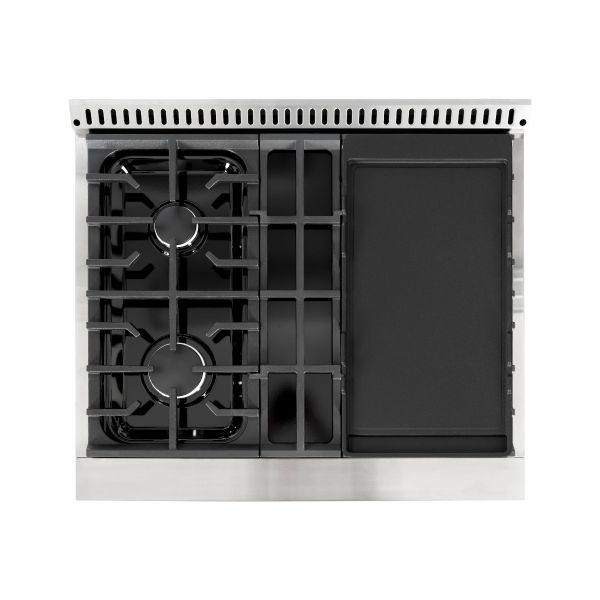 HALLMAN Classico Series 30" Dual Fuel Freestanding Range with Chrome Trim - HCLRDF30CM