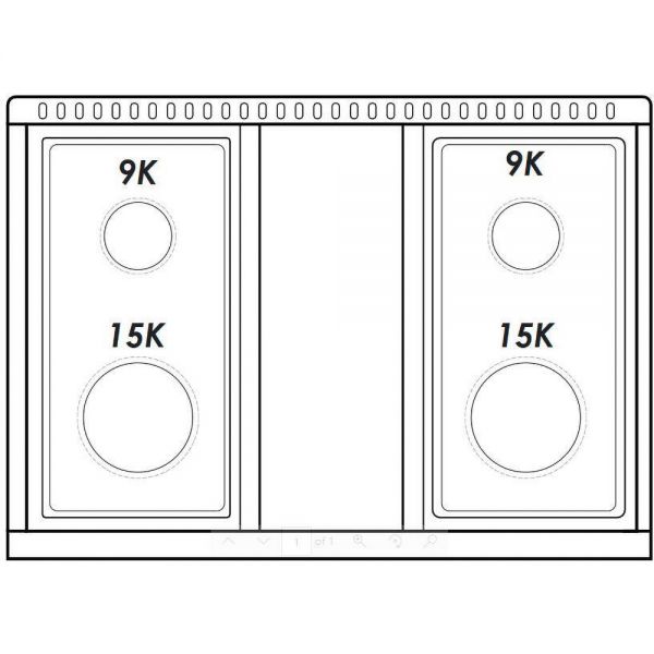 HALLMAN Classico Series 30" Gas Freestanding Range with Brass Trim - HCLRG30BS