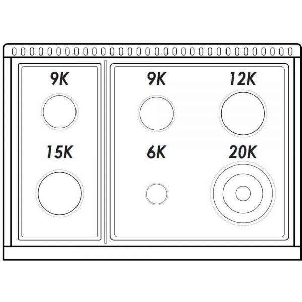 HALLMAN Classico Series 36" Dual Fuel Freestanding Range Brass Trim - HCLRDF36BS