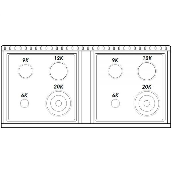 HALLMAN Classico Series 48" Dual Fuel Freestanding Range With 8-Sealed Burners Chrome Trim- HCLRDF48CM