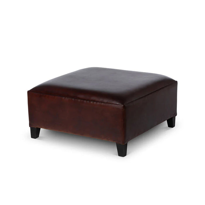 Park Hill Collection Kendall Leather Ottoman (EFS26153)