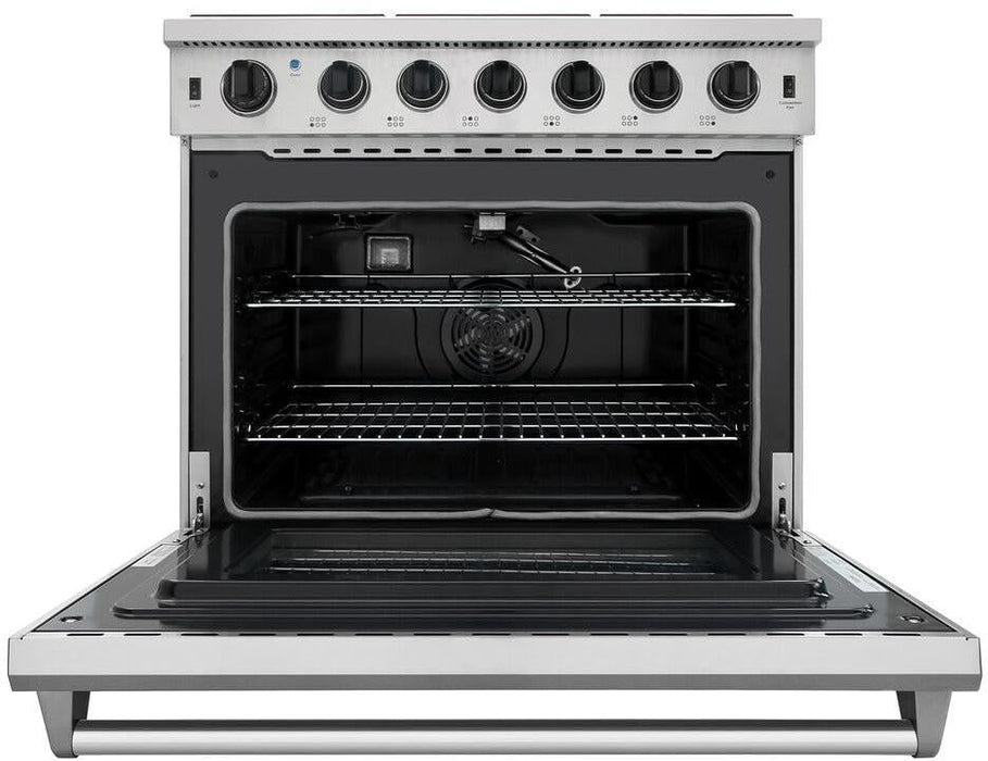 Thor Kitchen 36 in. 6.0 Cu. Ft Propane Gas Range in Stainless Steel, LRG3601ULP