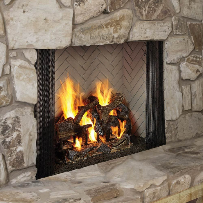 Majestic 42" Radiant Wood Burning Fireplace with Natural Gray Hearth Refractory - ASH42