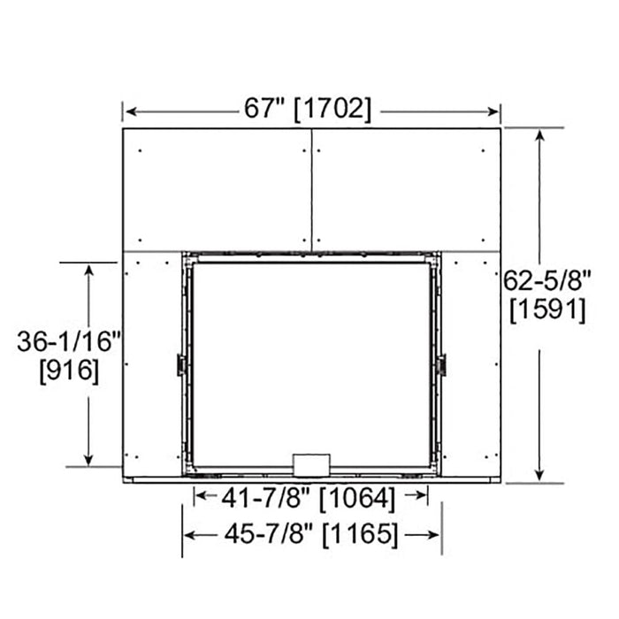 Majestic Marquis II 42" See-Through- Top, Direct Vent Fireplace With IntelliFire Touch Ignition - MARQ42ST