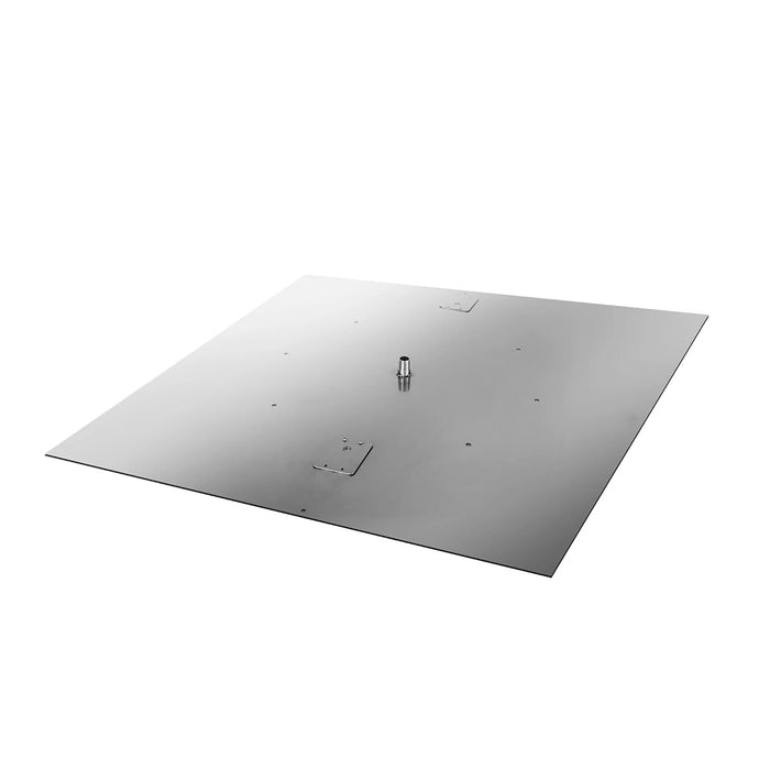 36" - 48" Stainless Steel Square Burner Pan - High Capacity