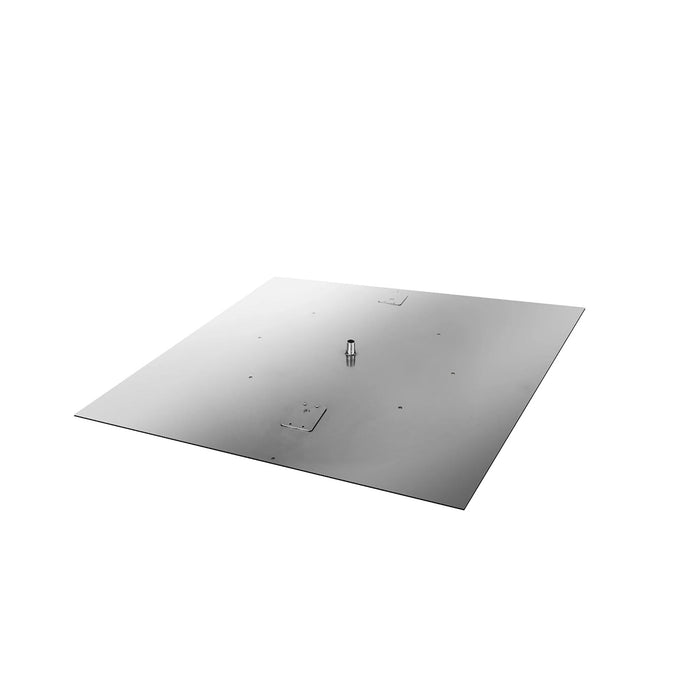 36" - 48" Stainless Steel Square Burner Pan - High Capacity