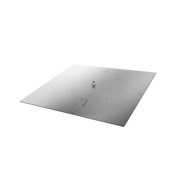 36" - 48" Stainless Steel Square Burner Pan - High Capacity