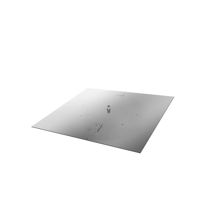 36" - 48" Stainless Steel Square Burner Pan - High Capacity