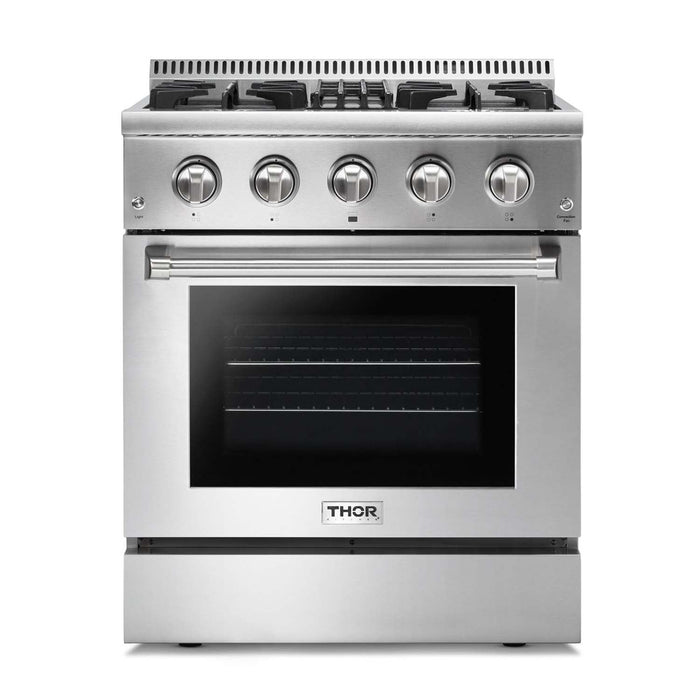 Thor Kitchen 30 in. Propane Gas Burner/Electric Oven Range in Stainless Steel, HRD3088ULP