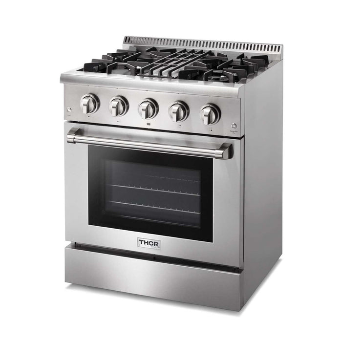 Thor Kitchen 30 in. Propane Gas Burner/Electric Oven Range in Stainless Steel, HRD3088ULP