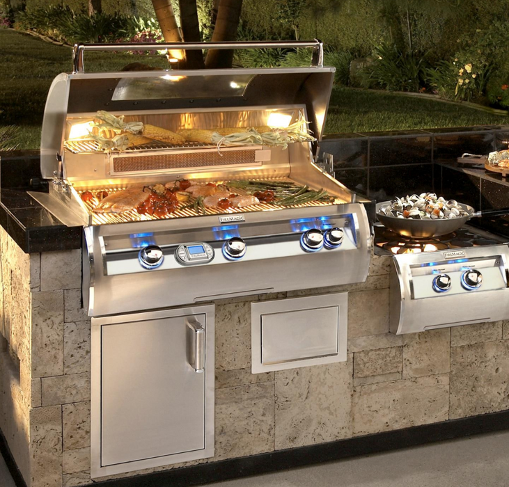 Fire Magic Echelon Diamond E790I 36-Inch Built-In Natural Gas Grill W/ Magic View Window, Rotisserie, & Digital Thermometer - E790I-8E1N-W - Fire Magic Grills