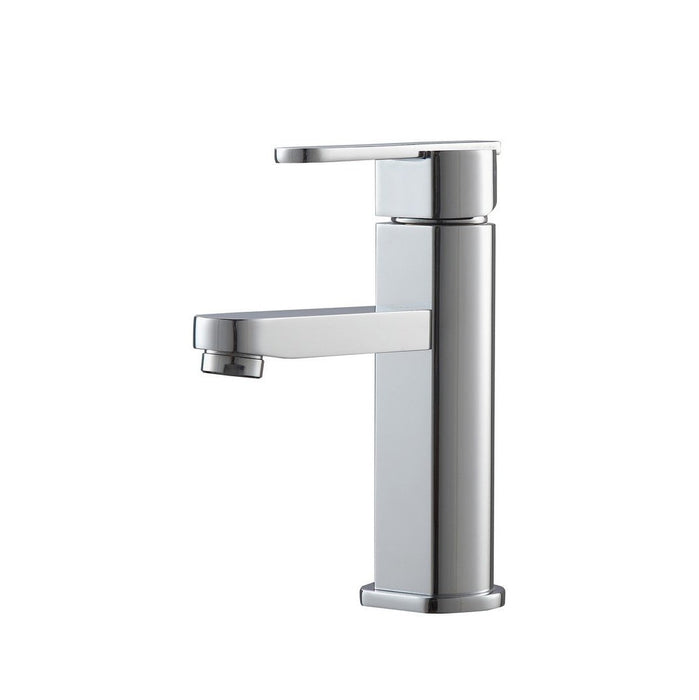 KubeBath Aqua Rondo Chrome Single Hole Mount Bathroom Vanity Faucet