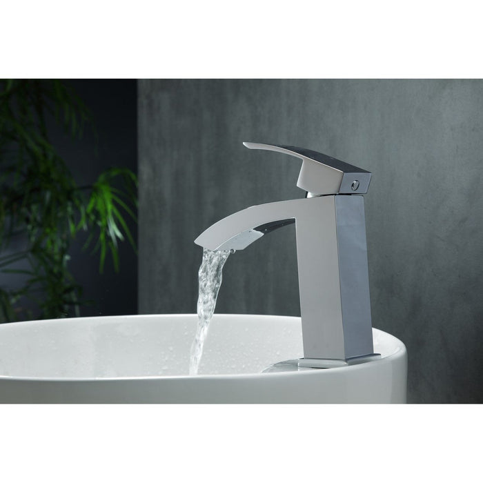 KubeBath Aqua Balzo Chrome Single Lever Wide Spread Bathroom Vanity Faucet