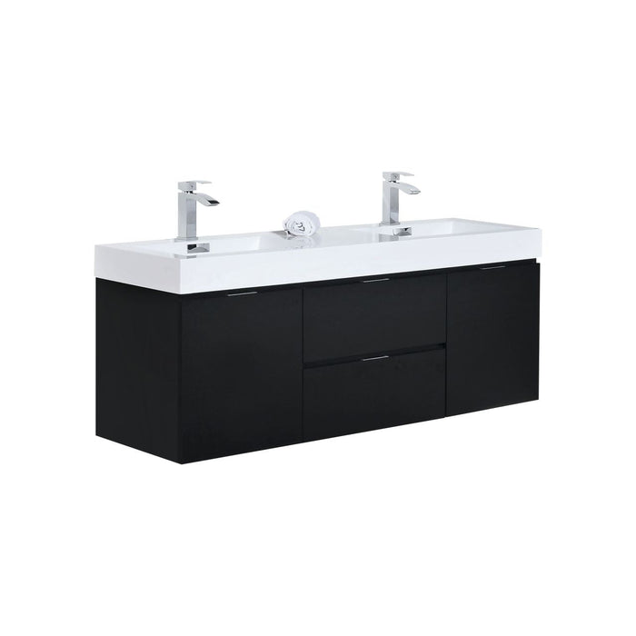 KubeBath Bliss 60" Free Standing Modern Bathroom Vanity