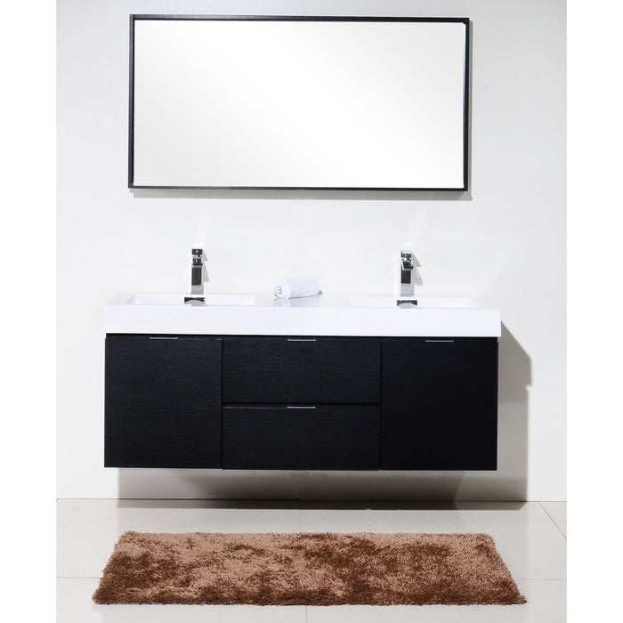 KubeBath Bliss 60" Free Standing Modern Bathroom Vanity