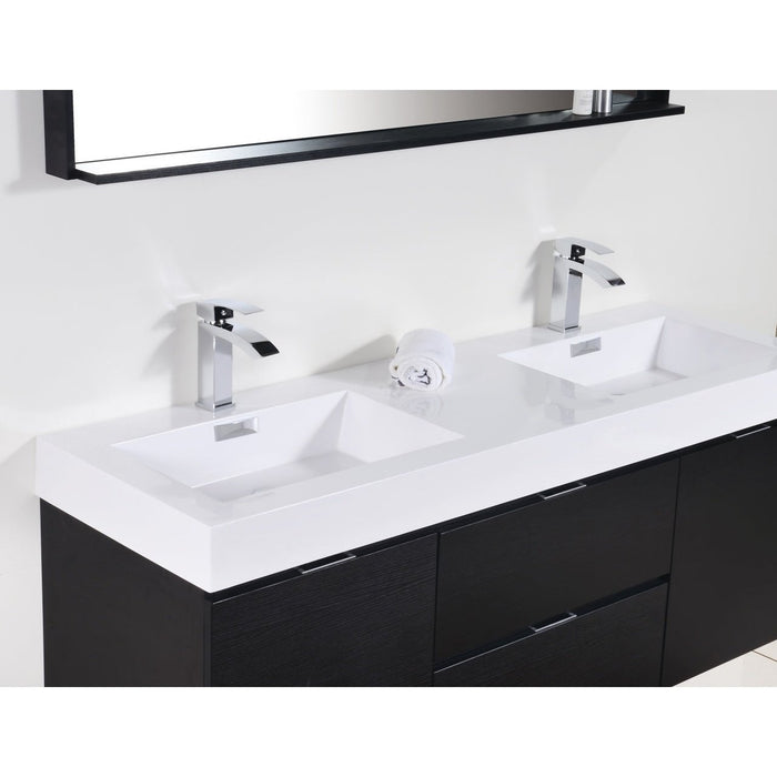 KubeBath Bliss 60" Free Standing Modern Bathroom Vanity