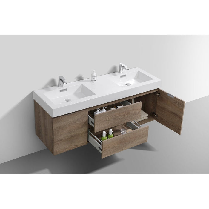 KubeBath Bliss 60" Free Standing Modern Bathroom Vanity