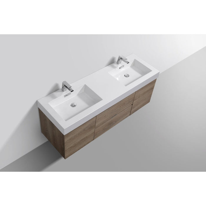 KubeBath Bliss 60" Free Standing Modern Bathroom Vanity