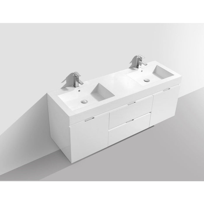 KubeBath Bliss 60" Free Standing Modern Bathroom Vanity