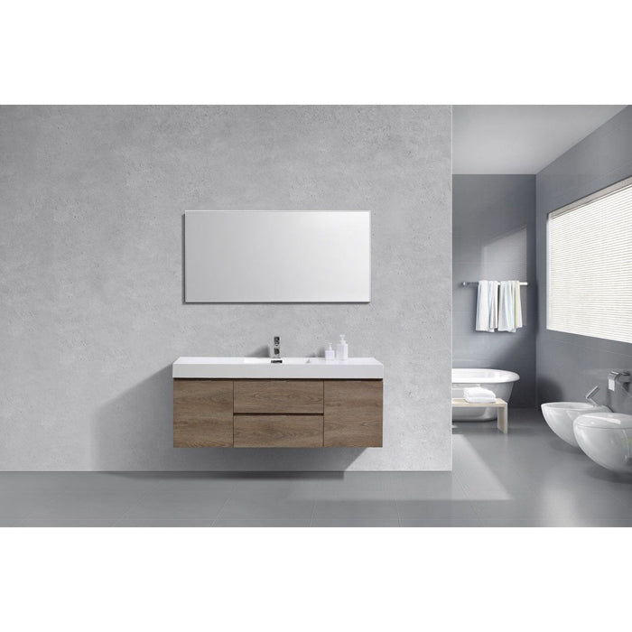 KubeBath Bliss 60" Wall Mount Modern Bathroom Vanity