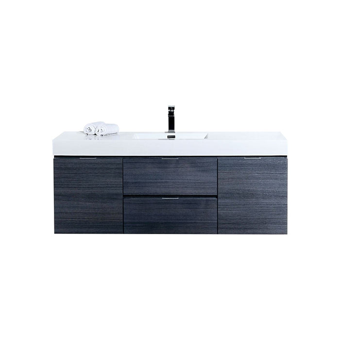 KubeBath Bliss 60" Wall Mount Modern Bathroom Vanity