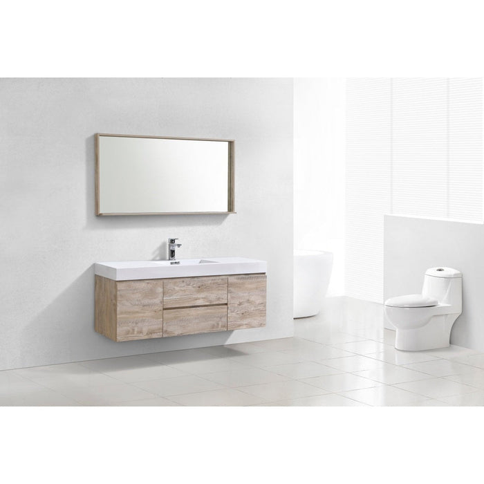 KubeBath Bliss 60" Wall Mount Modern Bathroom Vanity