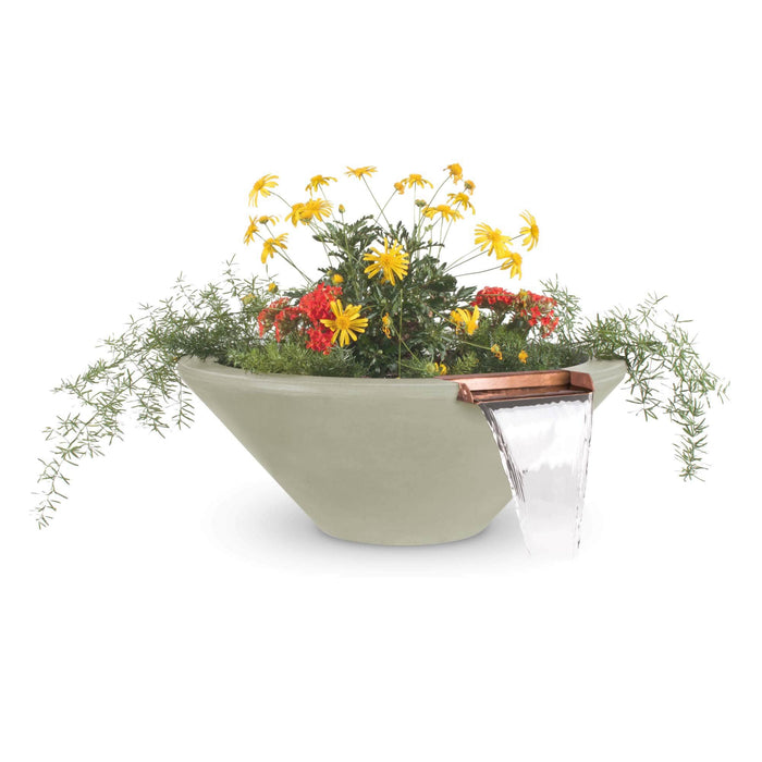 The Outdoor Plus 36" Round Cazo GFRC Planter & Water Bowl